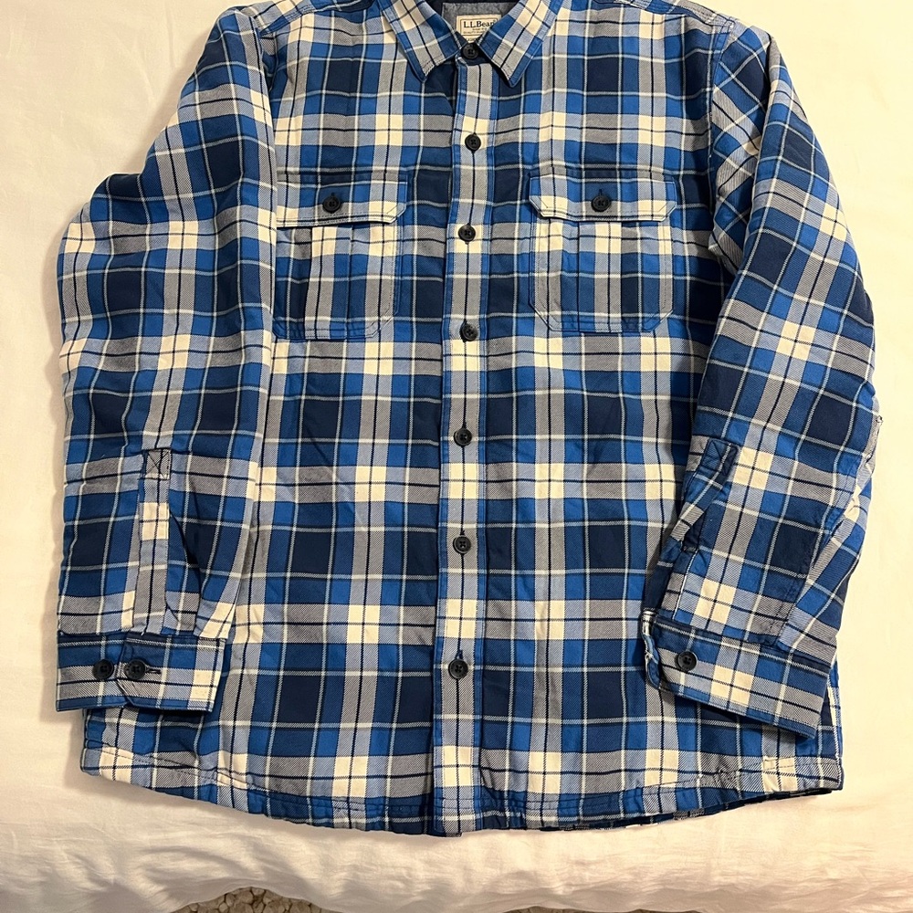 L.L. Bean Blue Lightweight Shirt Jacket